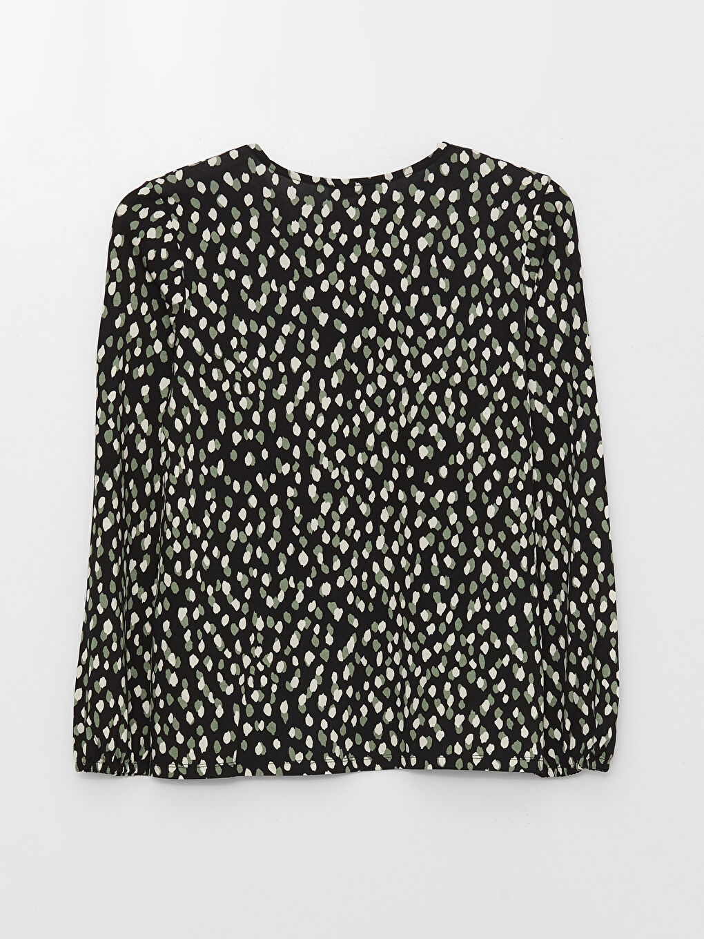 T-shirt à Manches Longues à Col Lavallière Imprimé pour Femmes-6