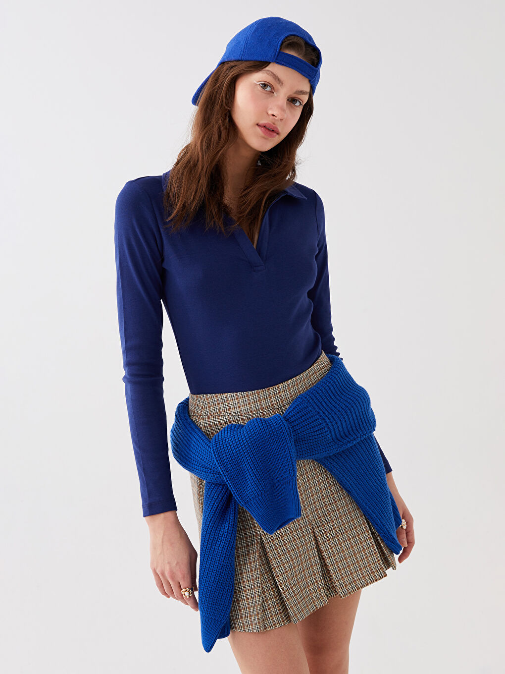 ქალებისთვის გოლფის გრძელმკლავიანი მაისური