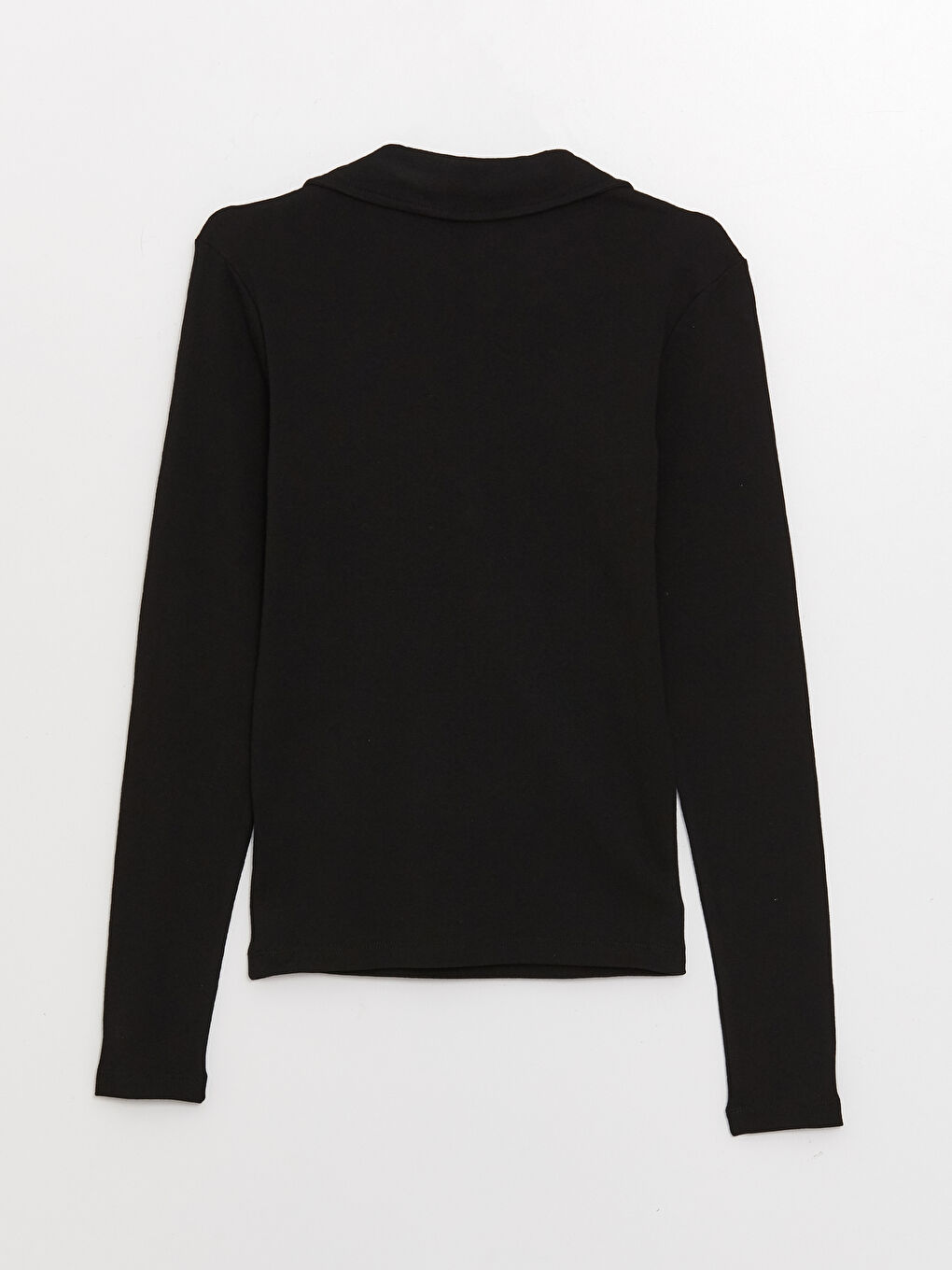 T-Shirt à Manches Longues et Col Polo pour Femmes-6