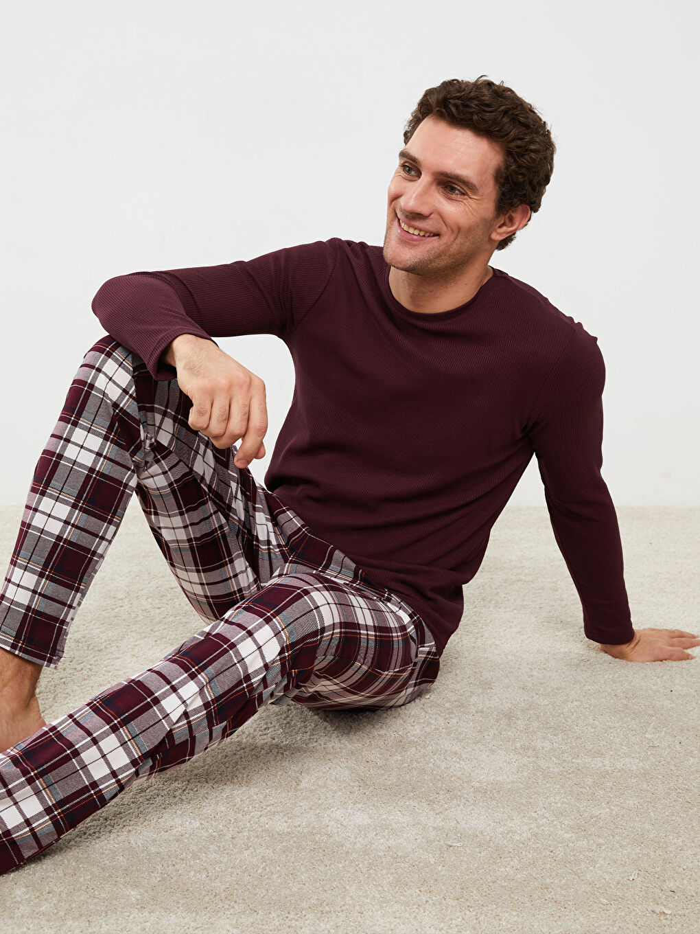 Set de pijama pentru Bărbați, Regular Fit, Carouri