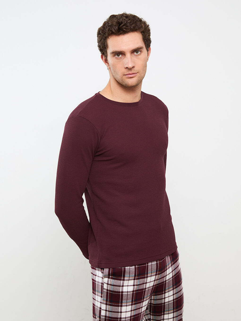 Set de pijama pentru Bărbați, Regular Fit, Carouri-1