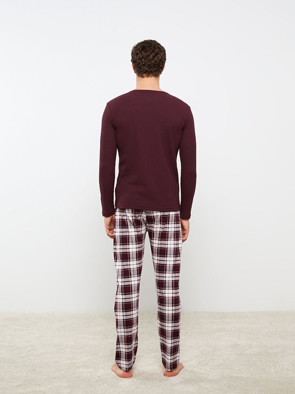 Set de pijama pentru Bărbați, Regular Fit, Carouri-4