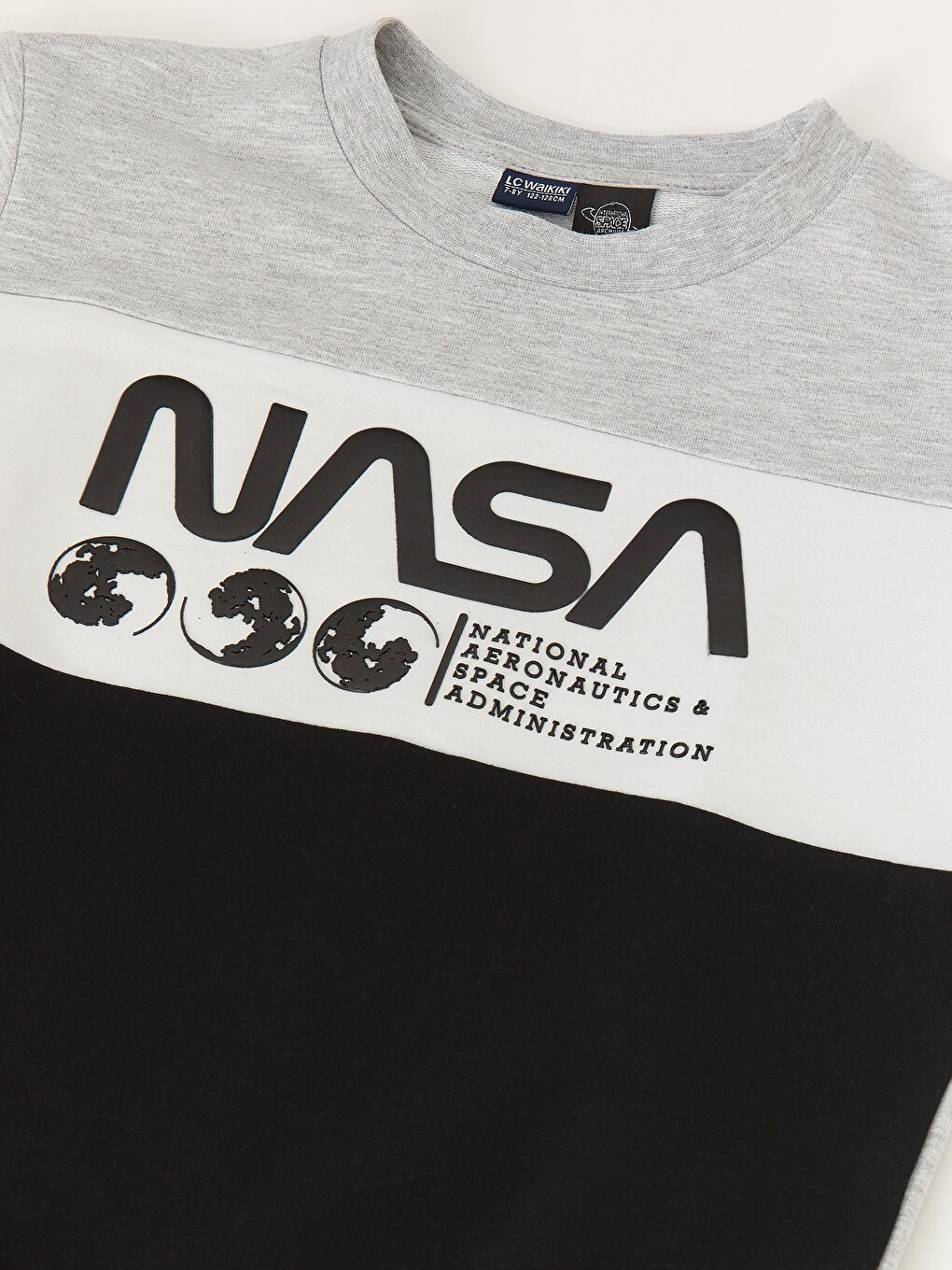 Crew Neck NASA Printed Long Sleeve Boys' Sweatshirt -S35735Z4-LAL