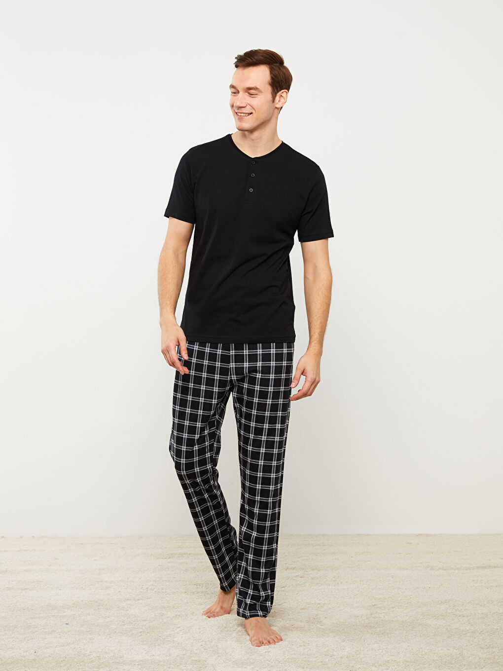 Set de pijama pentru Bărbați, Regular Fit, Carouri