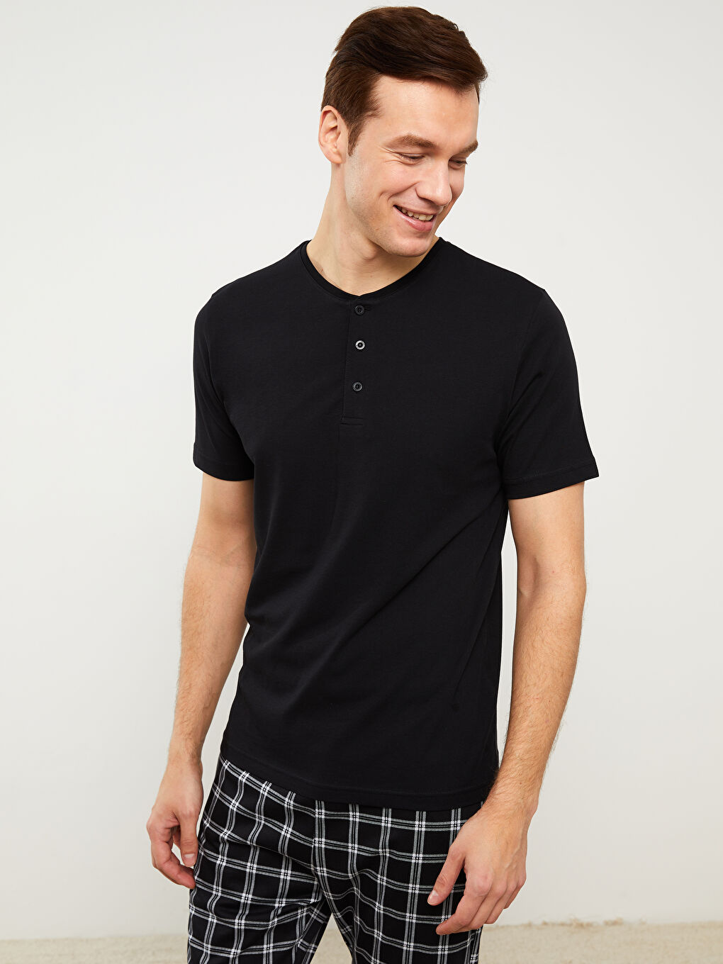 Set de pijama pentru Bărbați, Regular Fit, Carouri-2