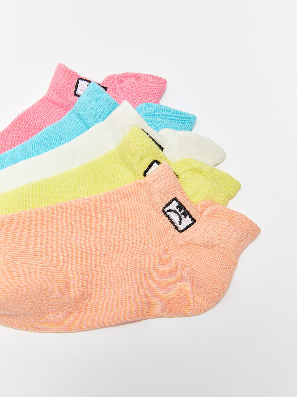 Pembe Basic Kız Çocuk Patik Çorap 5'li-2