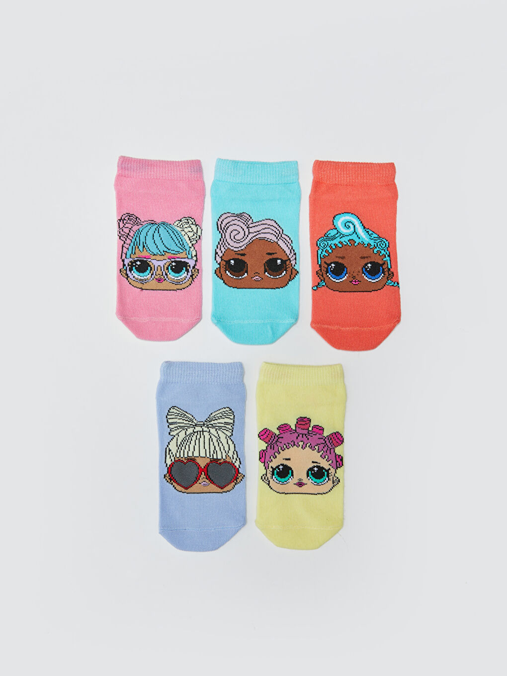 LOL Surprise OMG Licensed Girl's Booties Socks 5 Pack