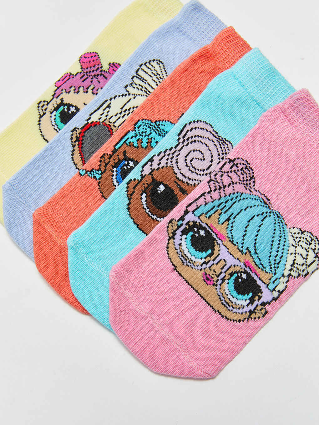 LOL Surprise OMG Licensed Girl's Booties Socks 5 Pack-3