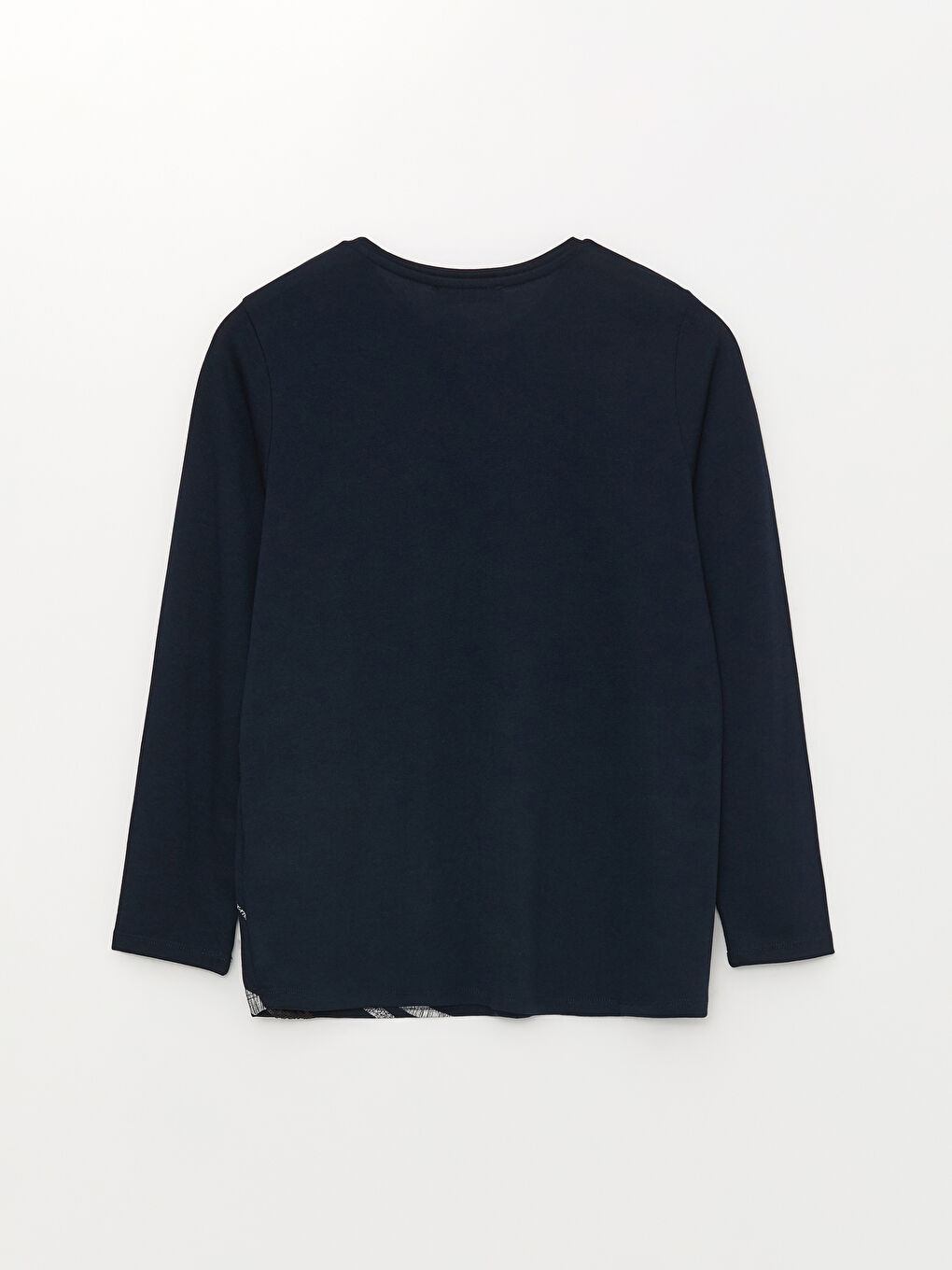 Crew Neck Patterned Long Sleeve Women's Blouse-6
