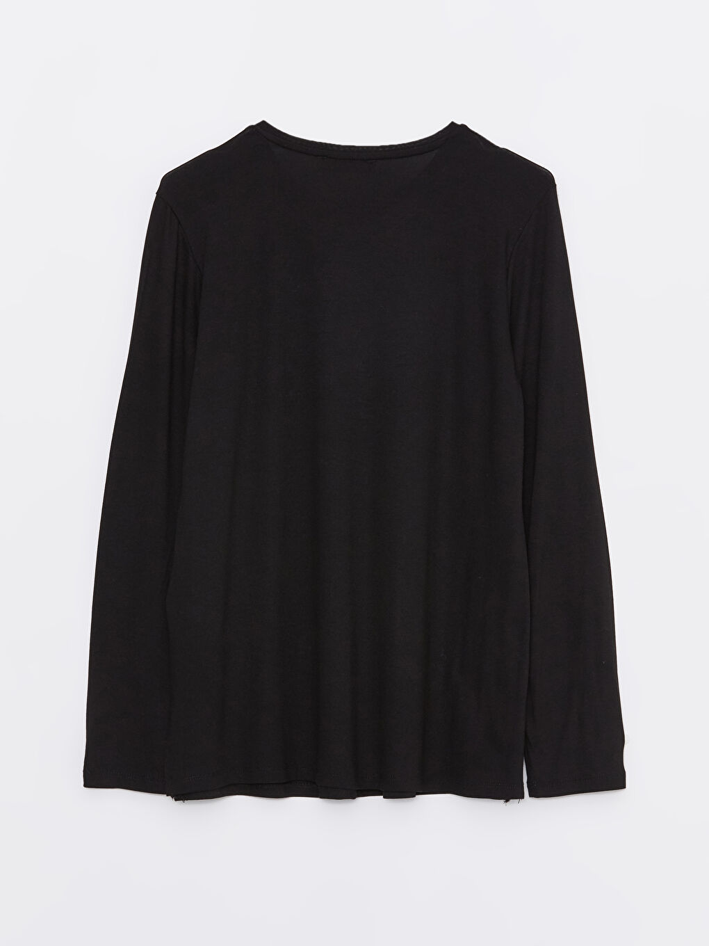 Crew Neck Patterned Long Sleeve Women's Blouse-6