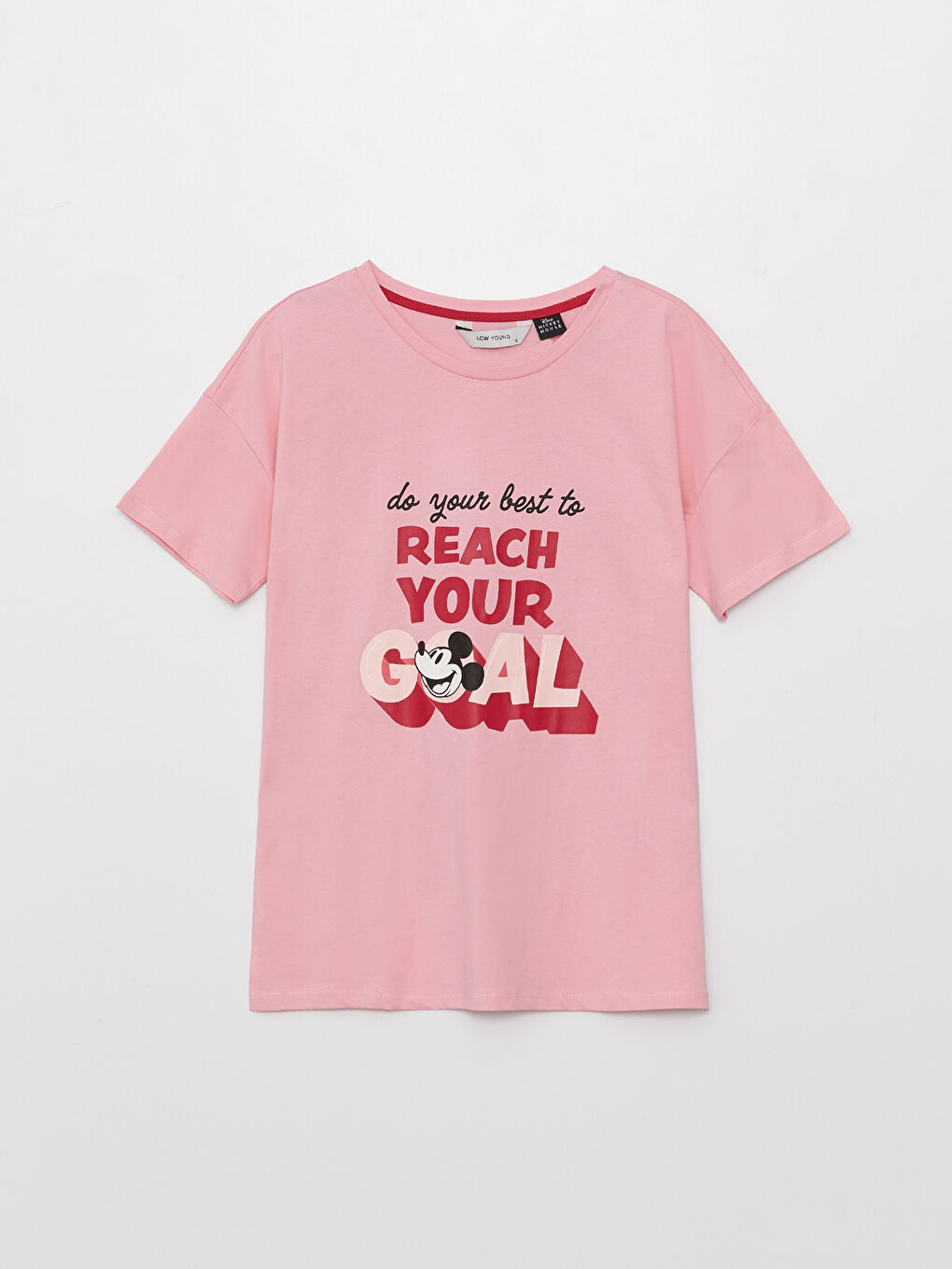 Set de pijama pentru Femei cu Guler rotund și Imprimat Mickey Mouse-9