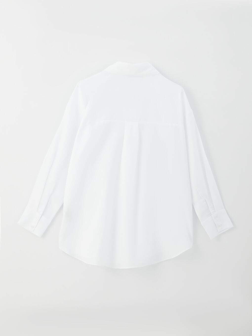 LCW Vision Plain Oversized Gabardine Fabric Women's Long Sleeve Shirt -S35777Z8-R9K
