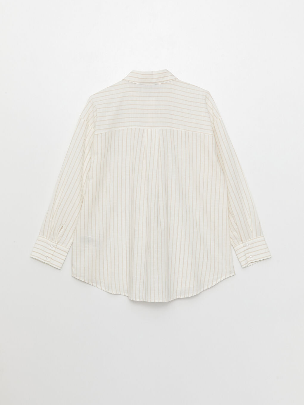 Striped Long Sleeve Oversize Women's Shirt-6