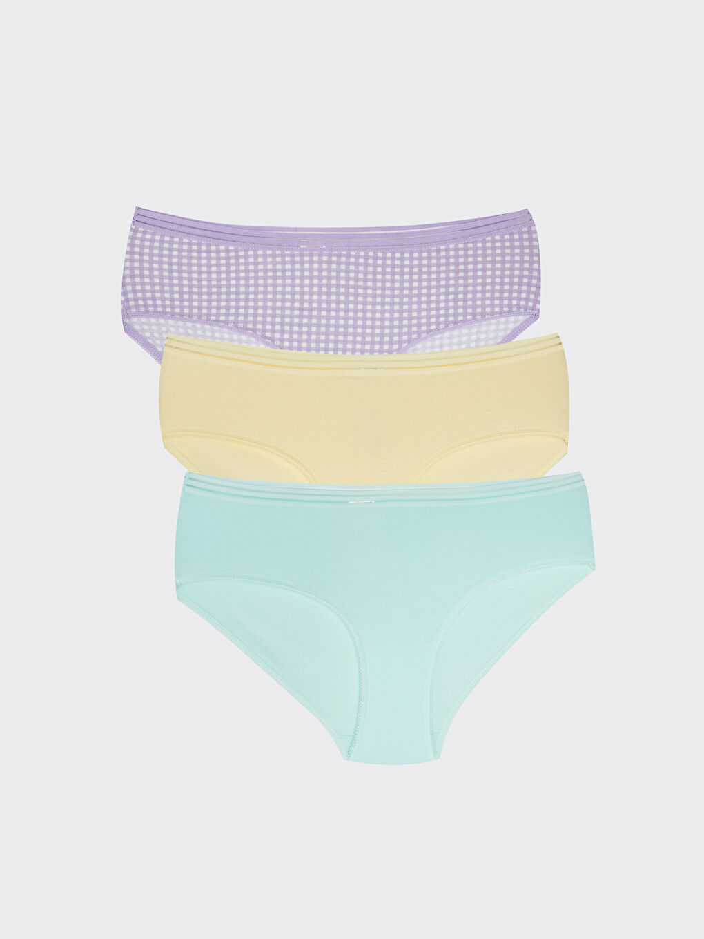 LCW DREAM Plaid Hipster Panties 3-Pack -S35784Z8-FEZ