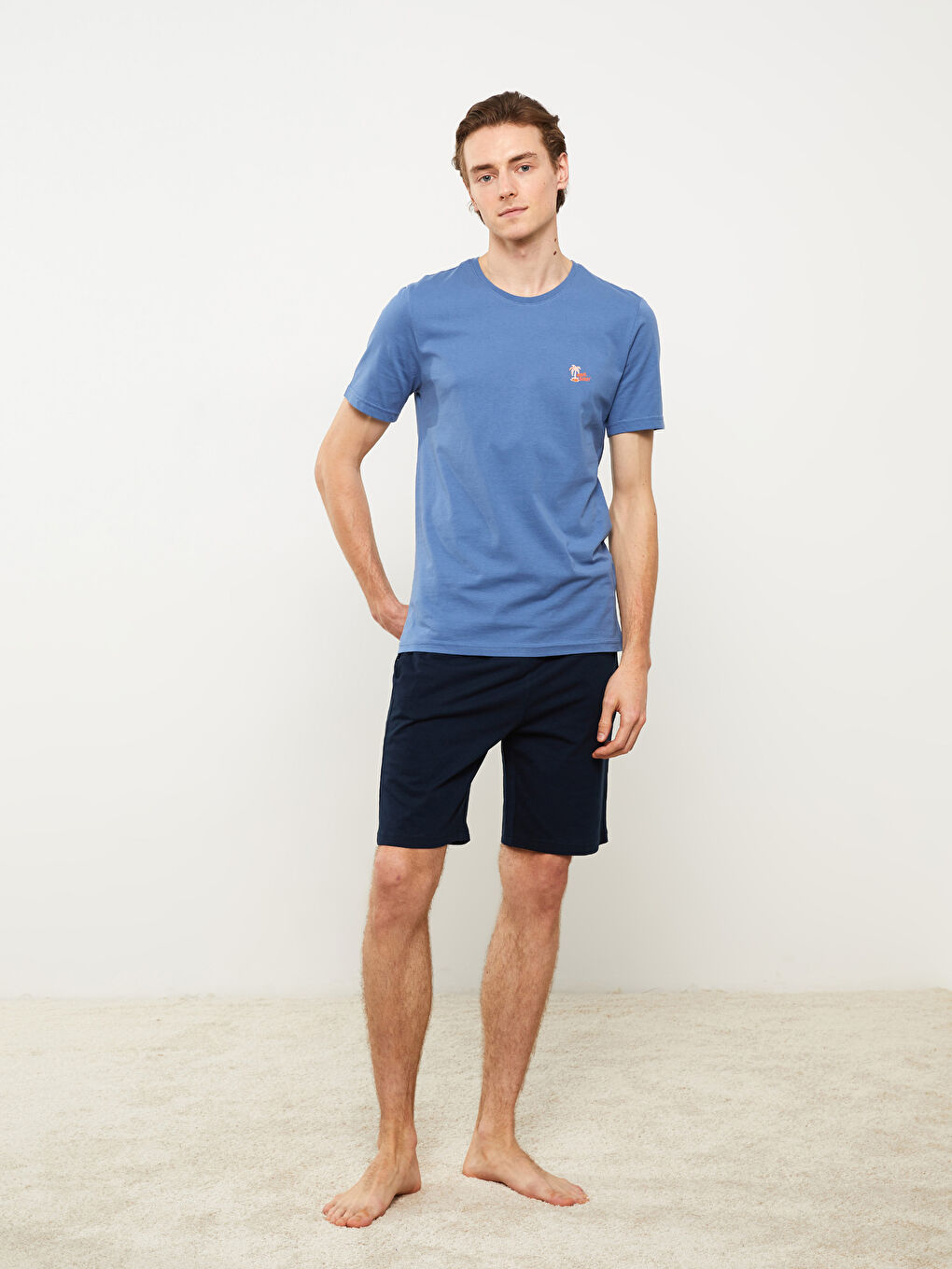 тар пішім ерлерге арналған қысқа пижама жинағы