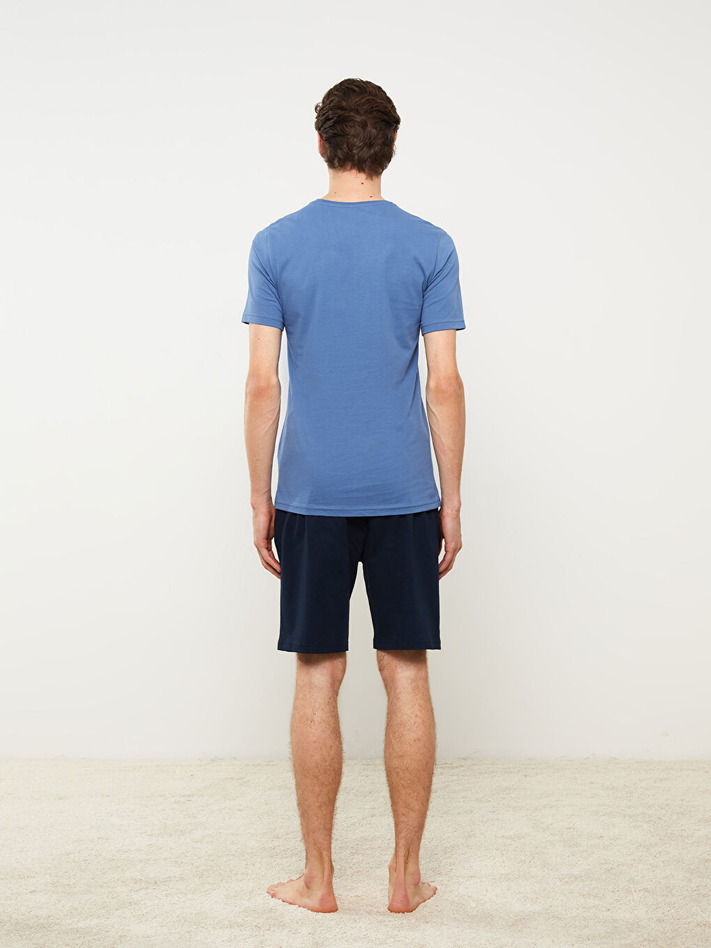 тар пішім ерлерге арналған қысқа пижама жинағы-3