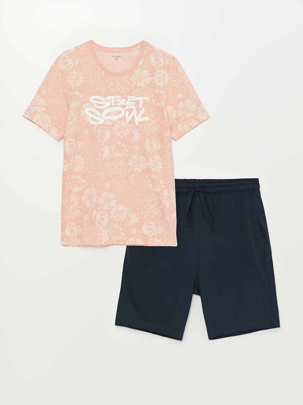 Slim Fit Men's Shorts Pajamas Set -S35805Z8-LTR