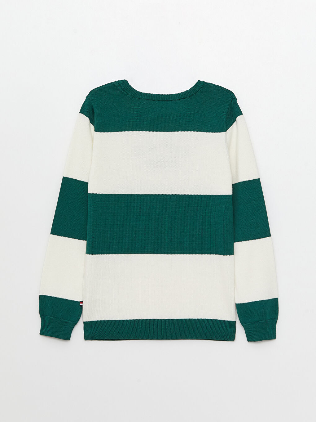 Crew Neck Striped Long Sleeve Boys' Knitwear Sweater-1