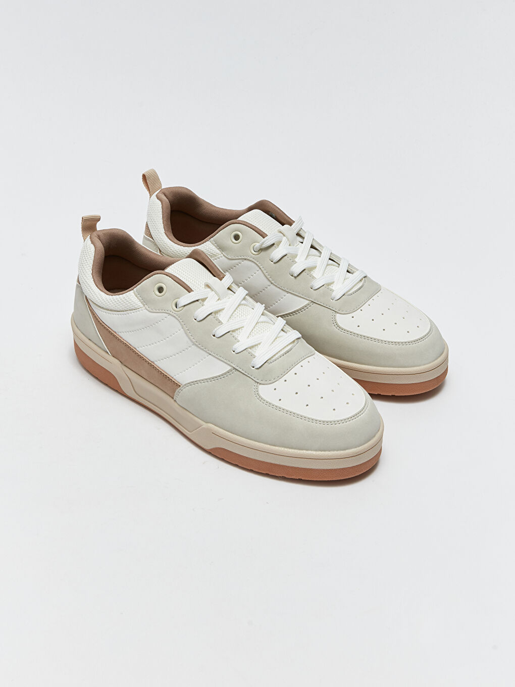 Ekru Bağcıklı Erkek Spor Ayakkabı