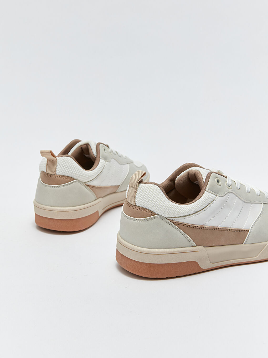 Ekru Bağcıklı Erkek Spor Ayakkabı-3