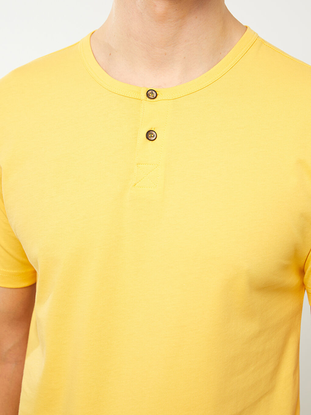 Sarı Standart Kalıp Erkek Pijama Takımı-3