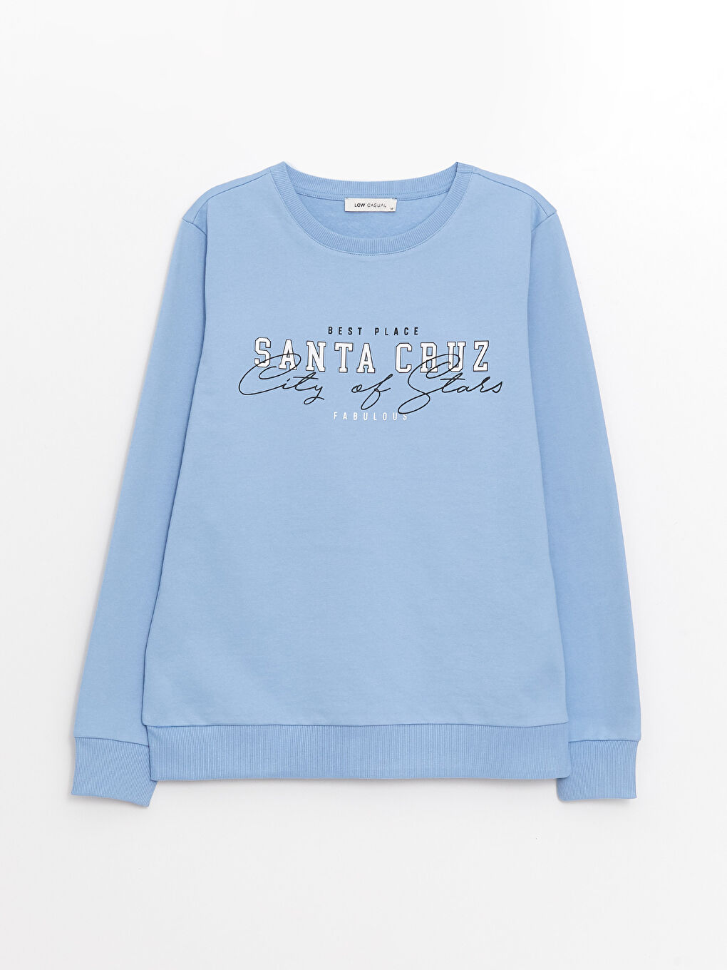 Women's Crew Neck Printed Long Sleeve Sweatshirt-5
