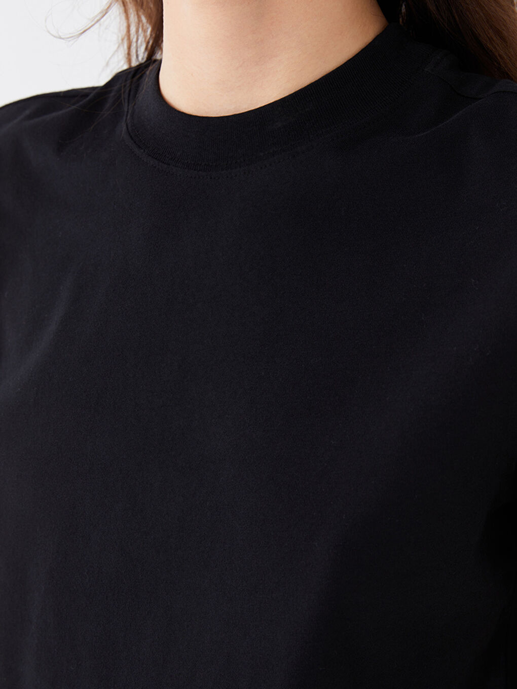 Women's Crew Neck Short Sleeve T-Shirt-3