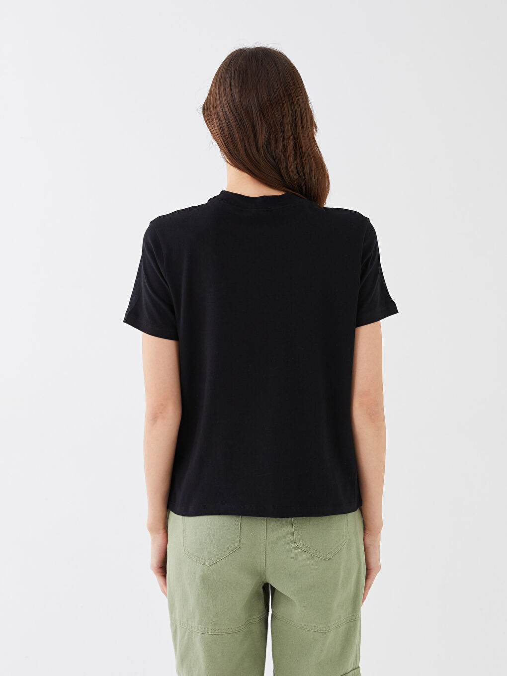 Women's Crew Neck Short Sleeve T-Shirt-4