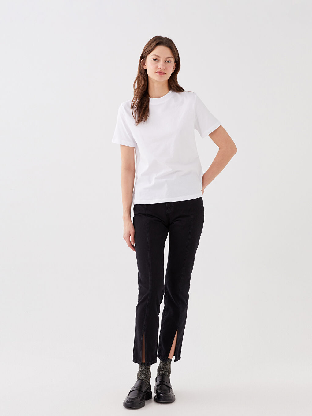 Women's Crew Neck Short Sleeve T-Shirt-1