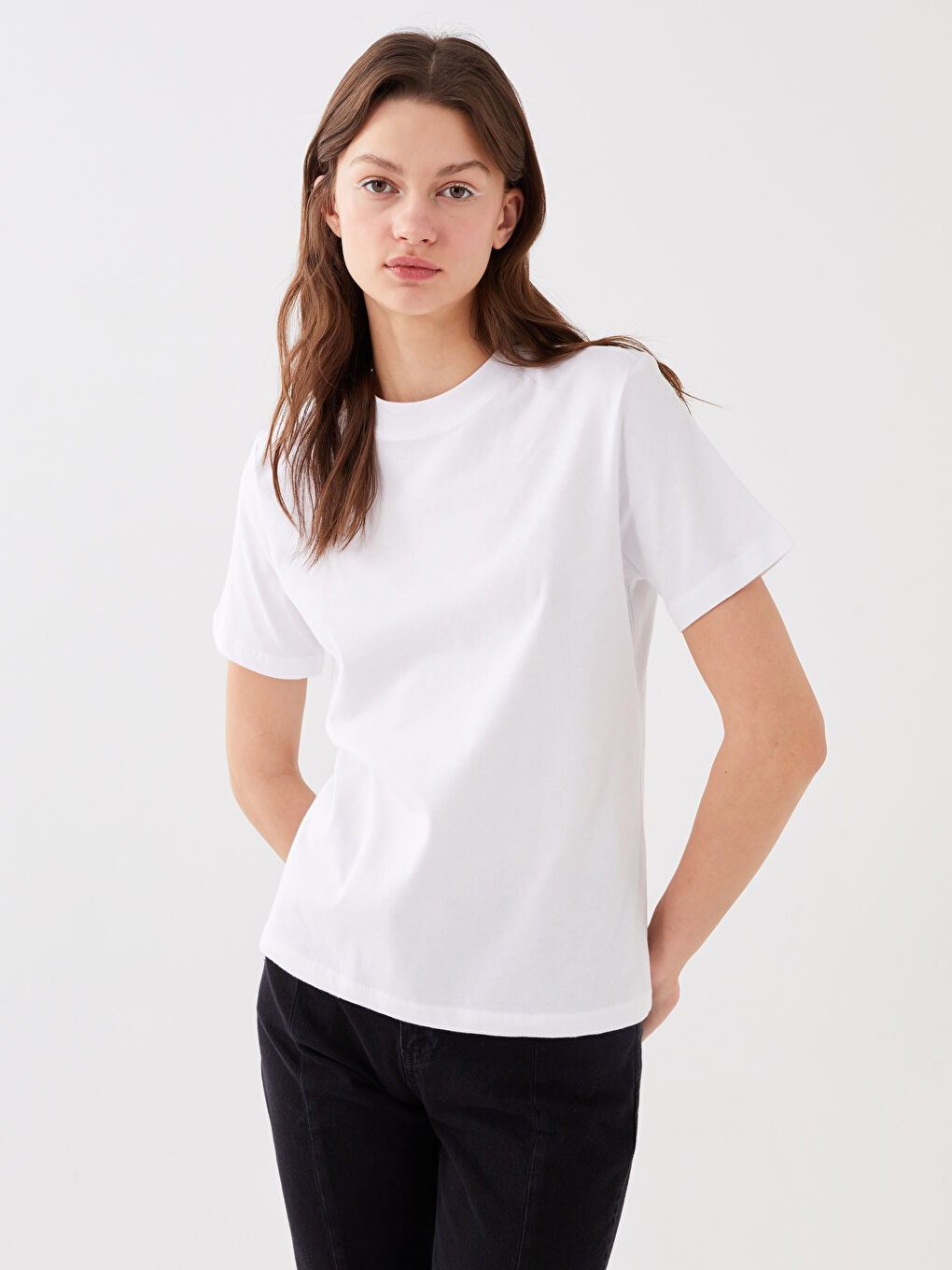 Women's Crew Neck Short Sleeve T-Shirt-2
