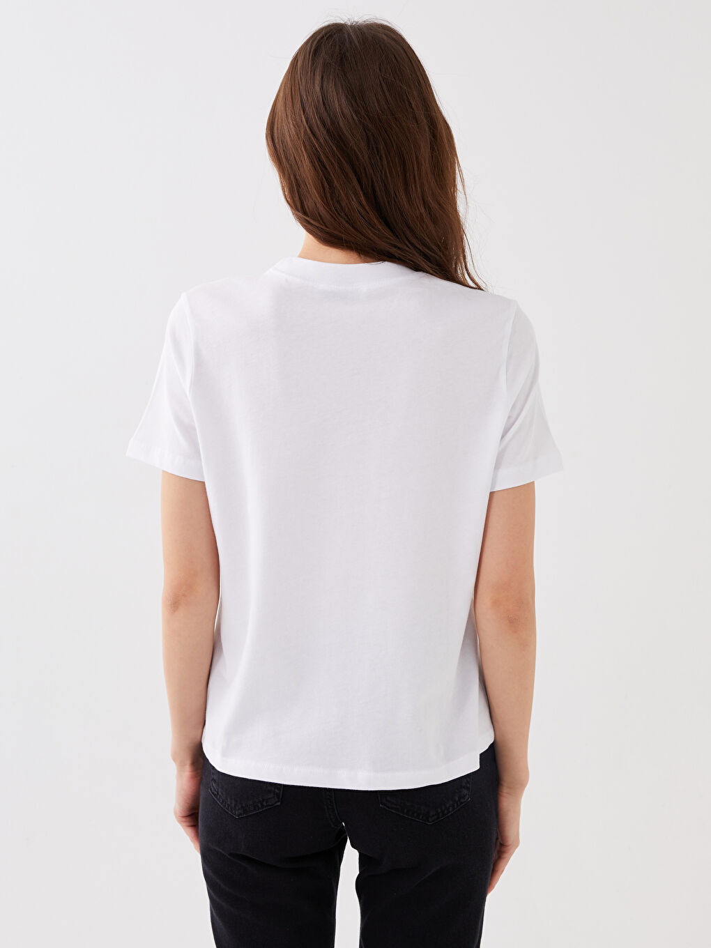 Women's Crew Neck Short Sleeve T-Shirt-4