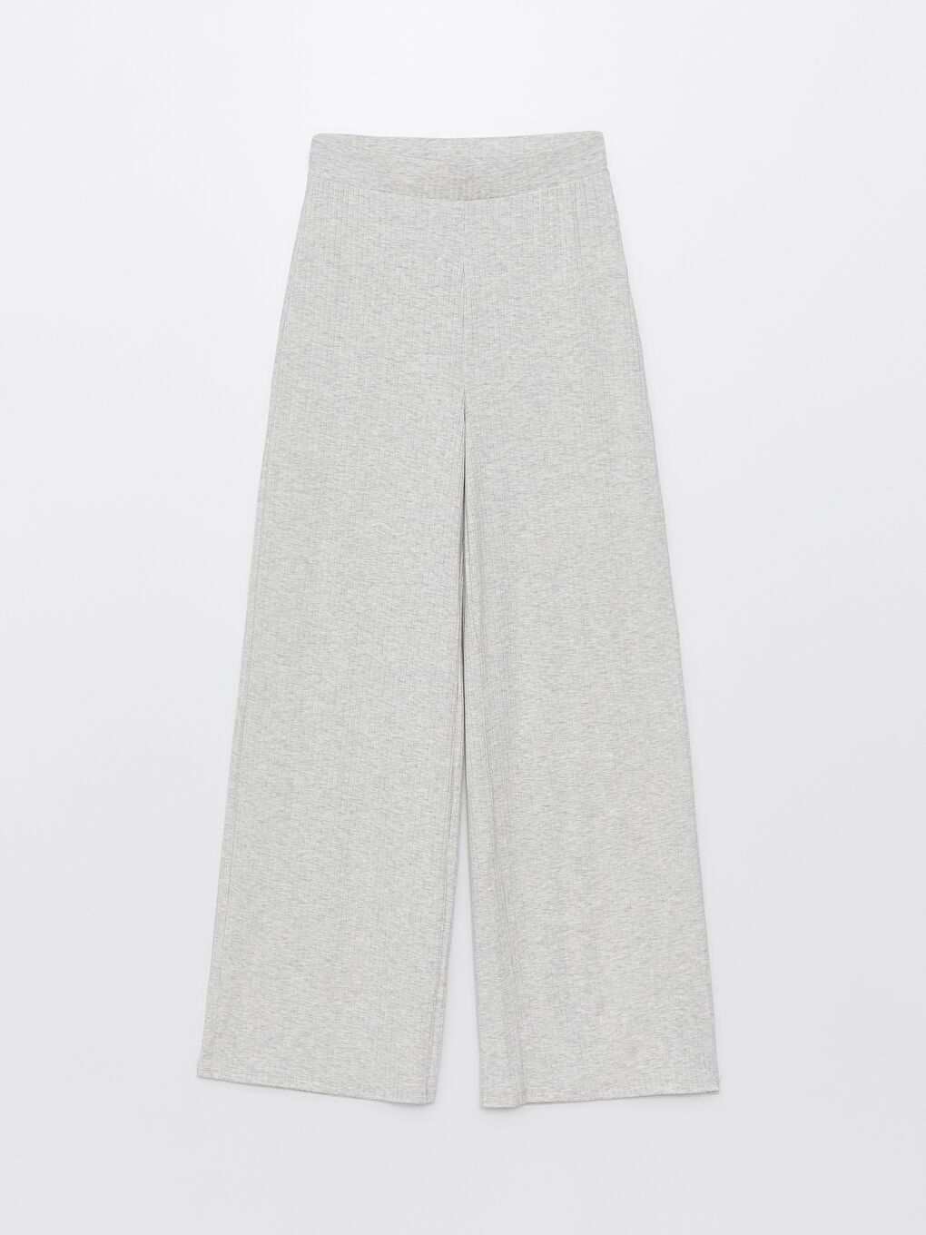 Gri Kadın Beli Lastikli Düz Eşofman Altı-5