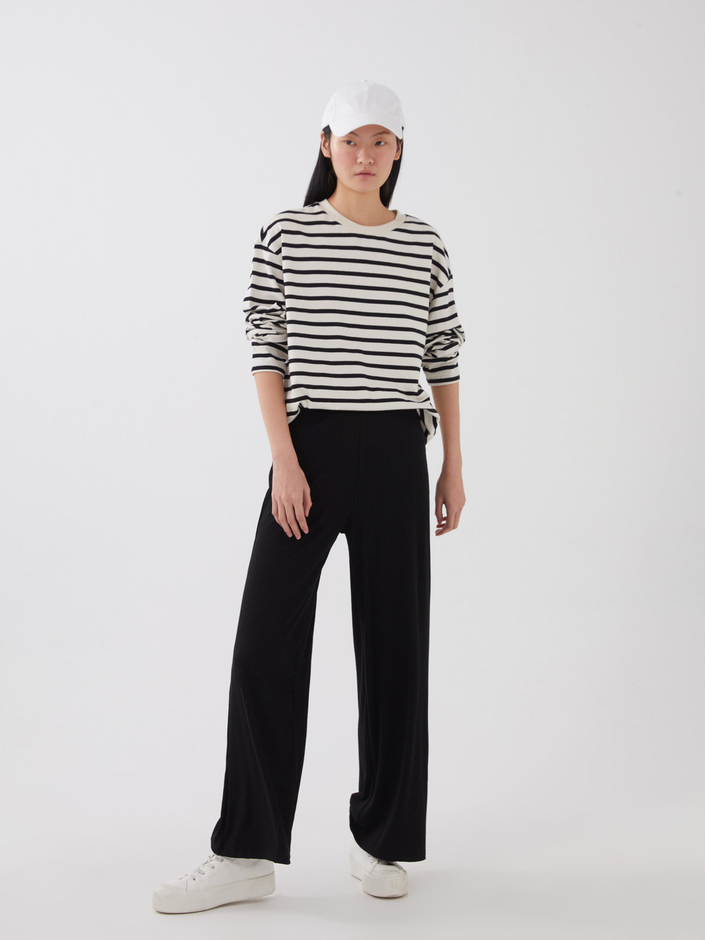 LCW Vision Women's Elastic Waist Straight Sweatpants - S35871Z8