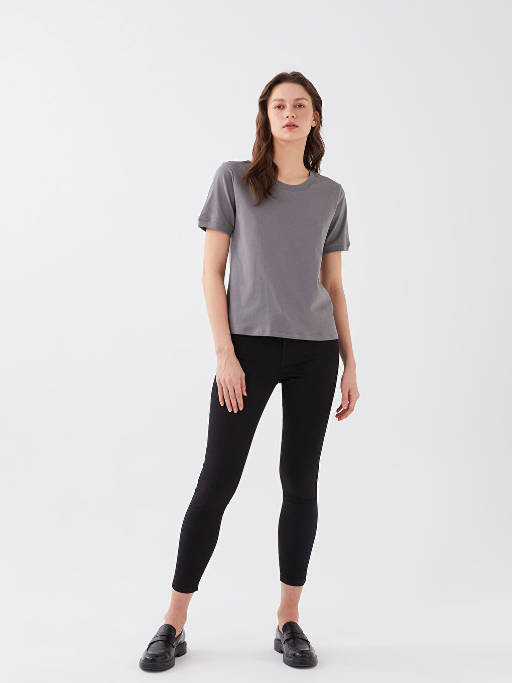 Women's Crew Neck Short Sleeve T-Shirt-2