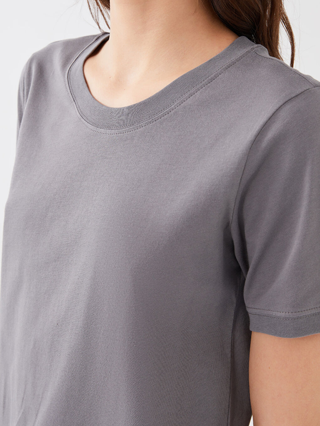 Women's Crew Neck Short Sleeve T-Shirt-3