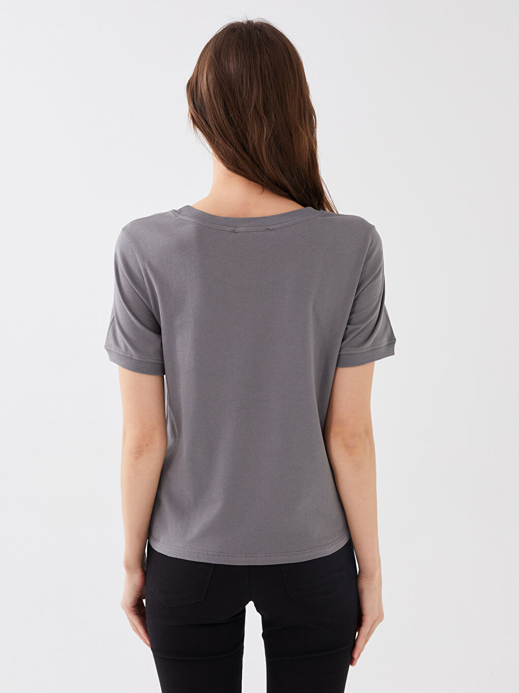 Women's Crew Neck Short Sleeve T-Shirt-4