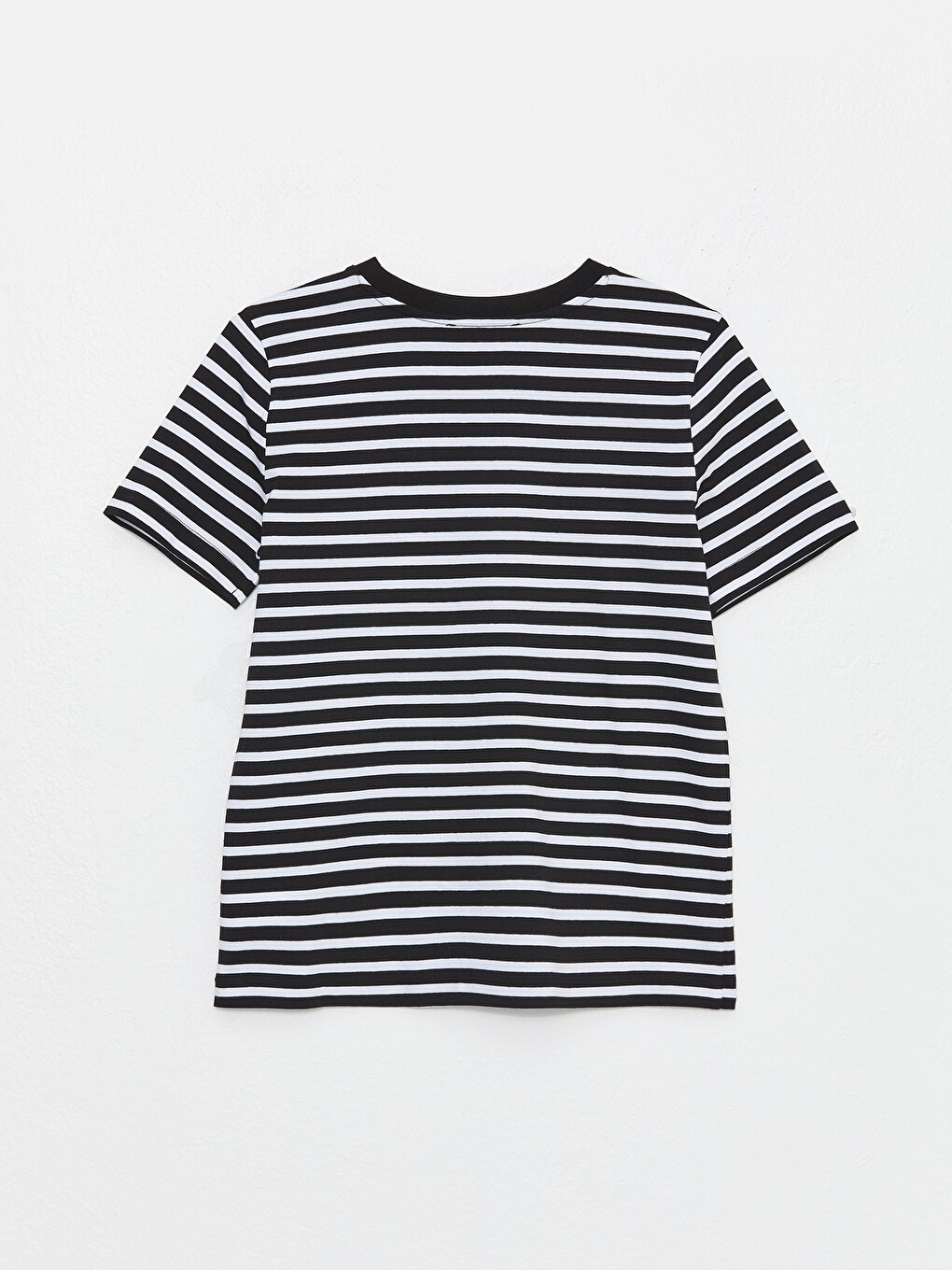 T-shirt En Coton À Rayures À Manches Courtes Pour Femmes Avec Col Rond-6