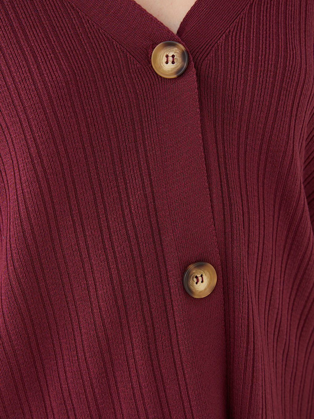 V Neck Women's Tricot Cardigan -S35881Z8-HQG