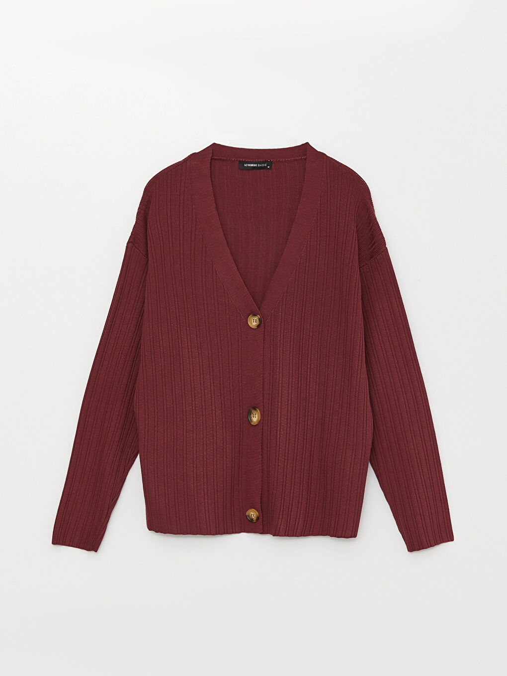 V Neck Women's Tricot Cardigan -S35881Z8-HQG
