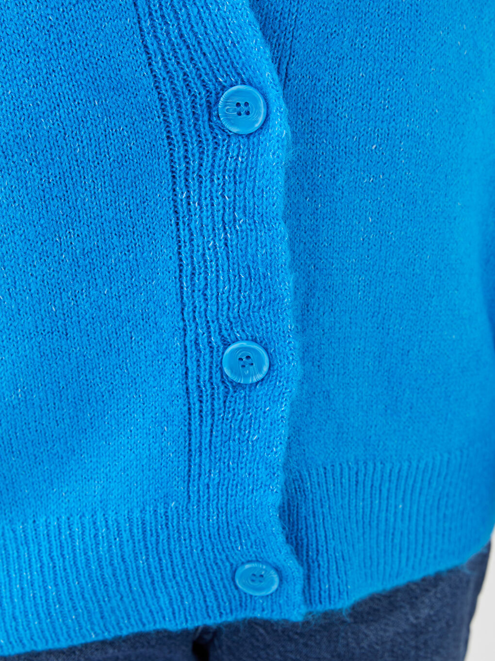 V Neck Women's Tricot Cardigan -S35883Z8-H7M