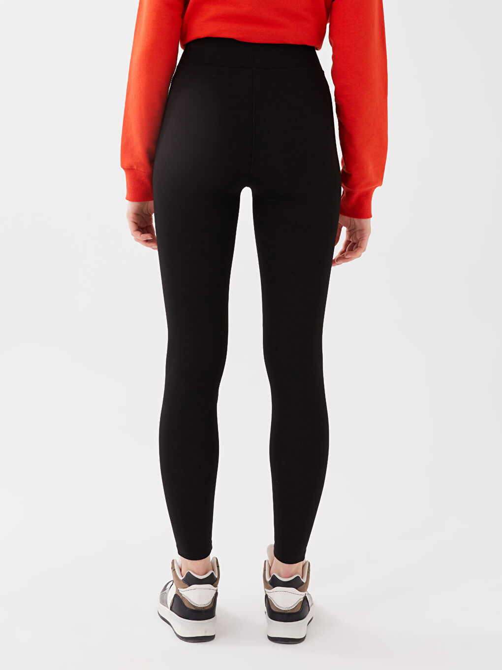 Women's Elastic Waist Regular Tights -S35886Z8-CVL