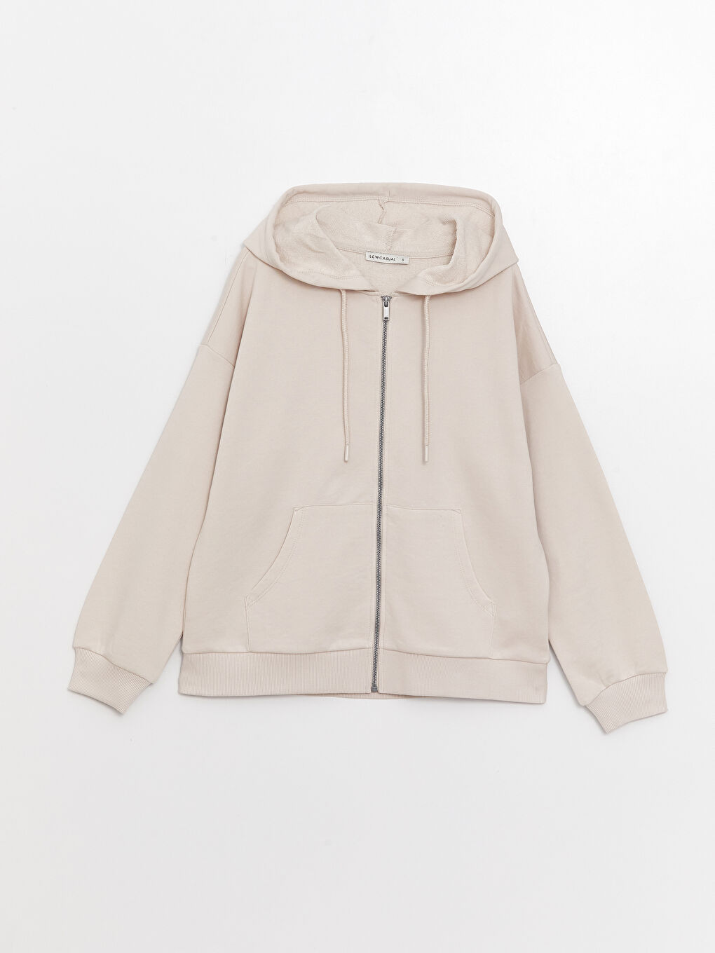 Hooded Regular Long Sleeve Oversize Women's Sports Cardigan-5