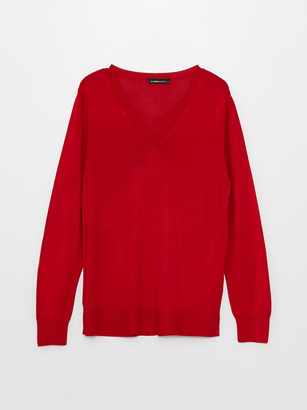 V Neck Regular Long Sleeve Women's Tricot Sweater -S35902Z8-HPM
