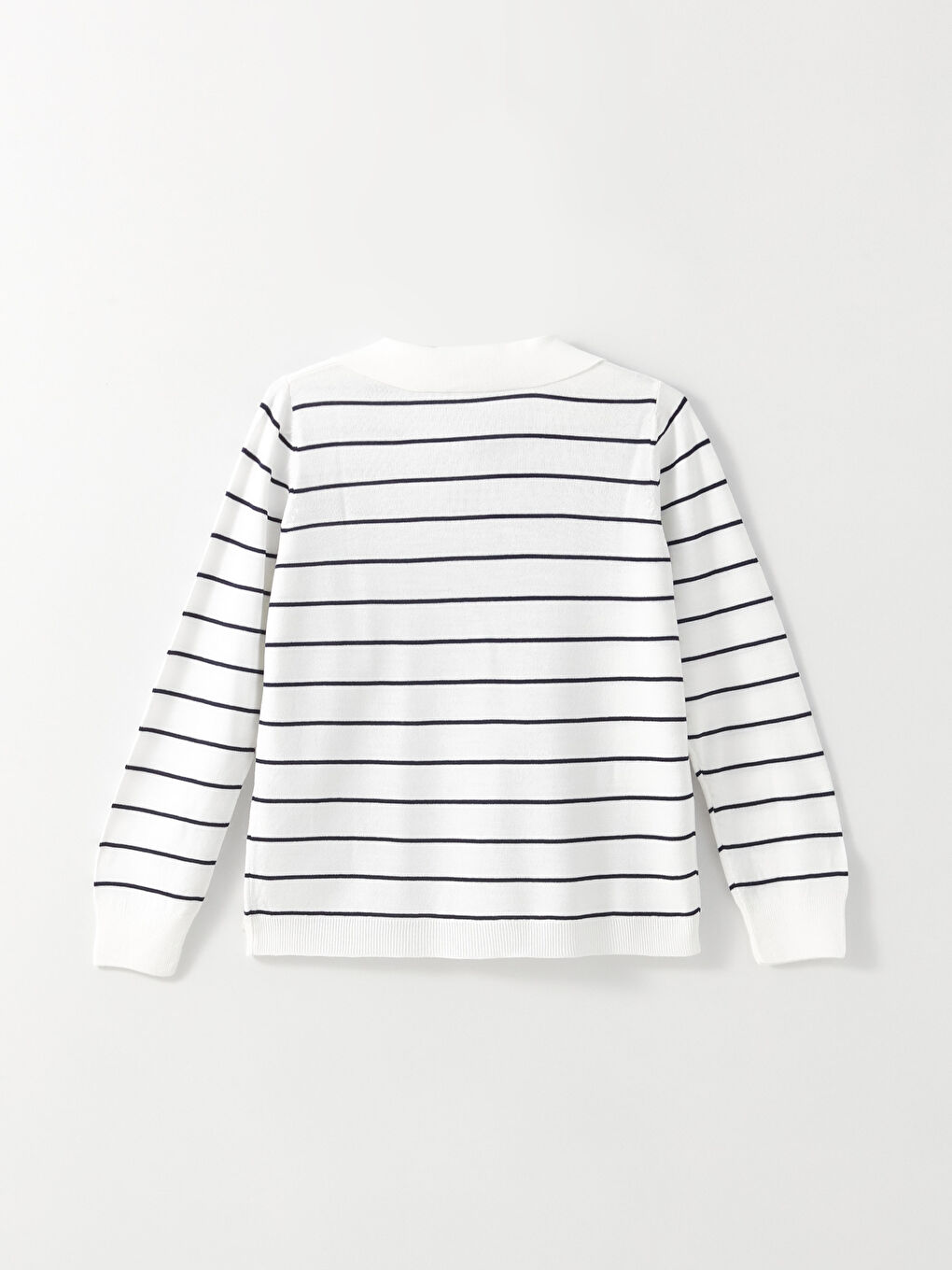 LCWAIKIKI Basic Polo Neck Striped Long Sleeve Women's Knitwear Sweater -S35911Z8-LFC