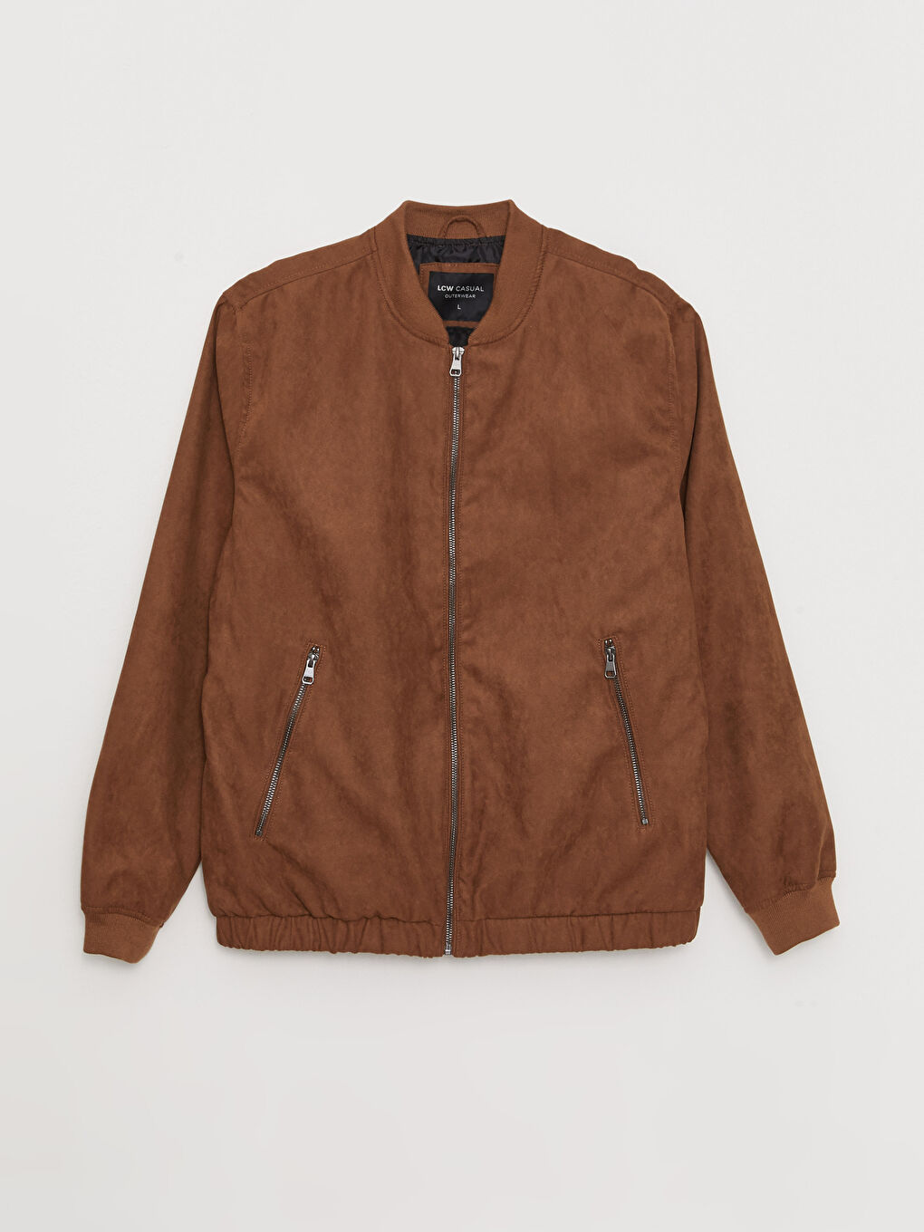 LCW Casual Standard Fit College Collar Suede Men's Coat -S35913Z8-DCJ