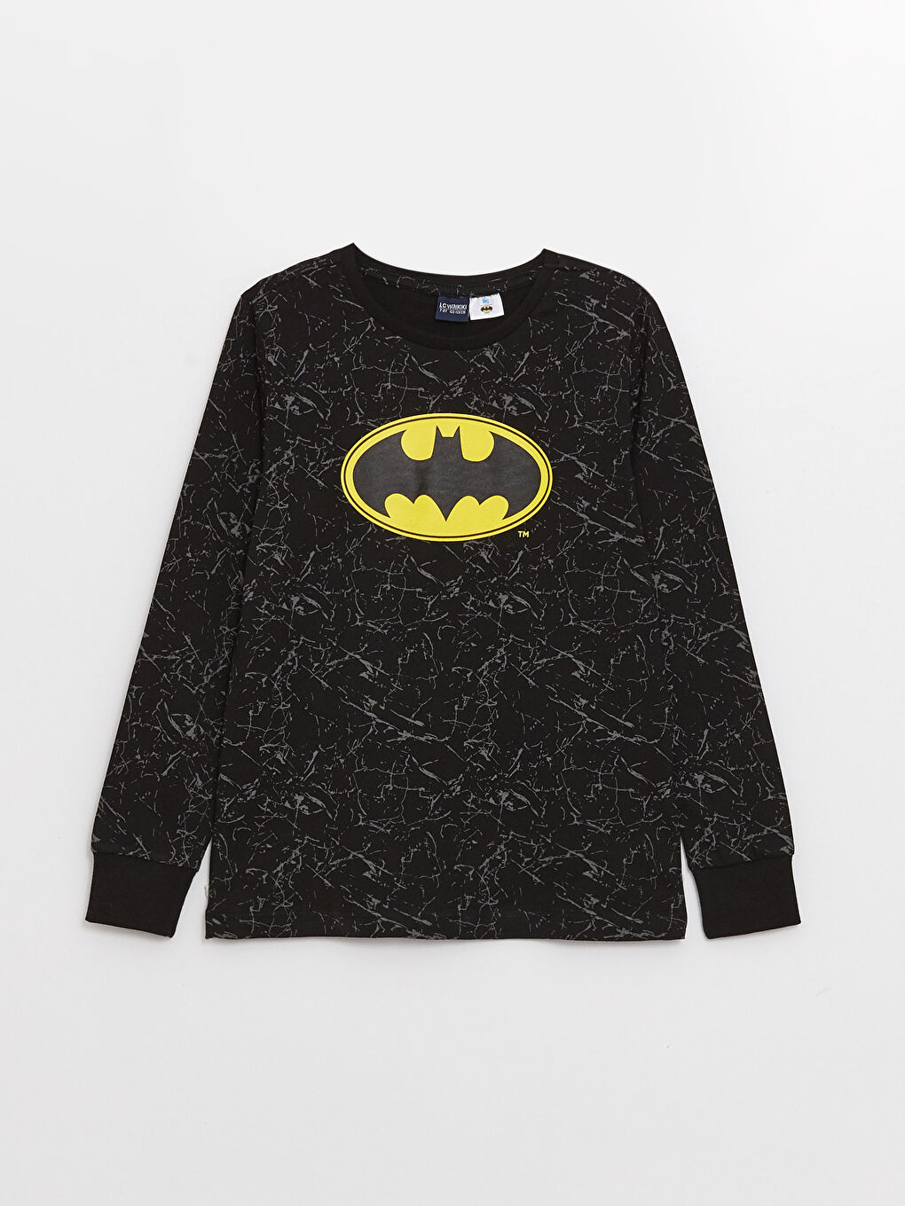 LCW Kids Crew Neck Batman Printed Long Sleeve Boys' Pyjama Set -S35917Z4-LQJ