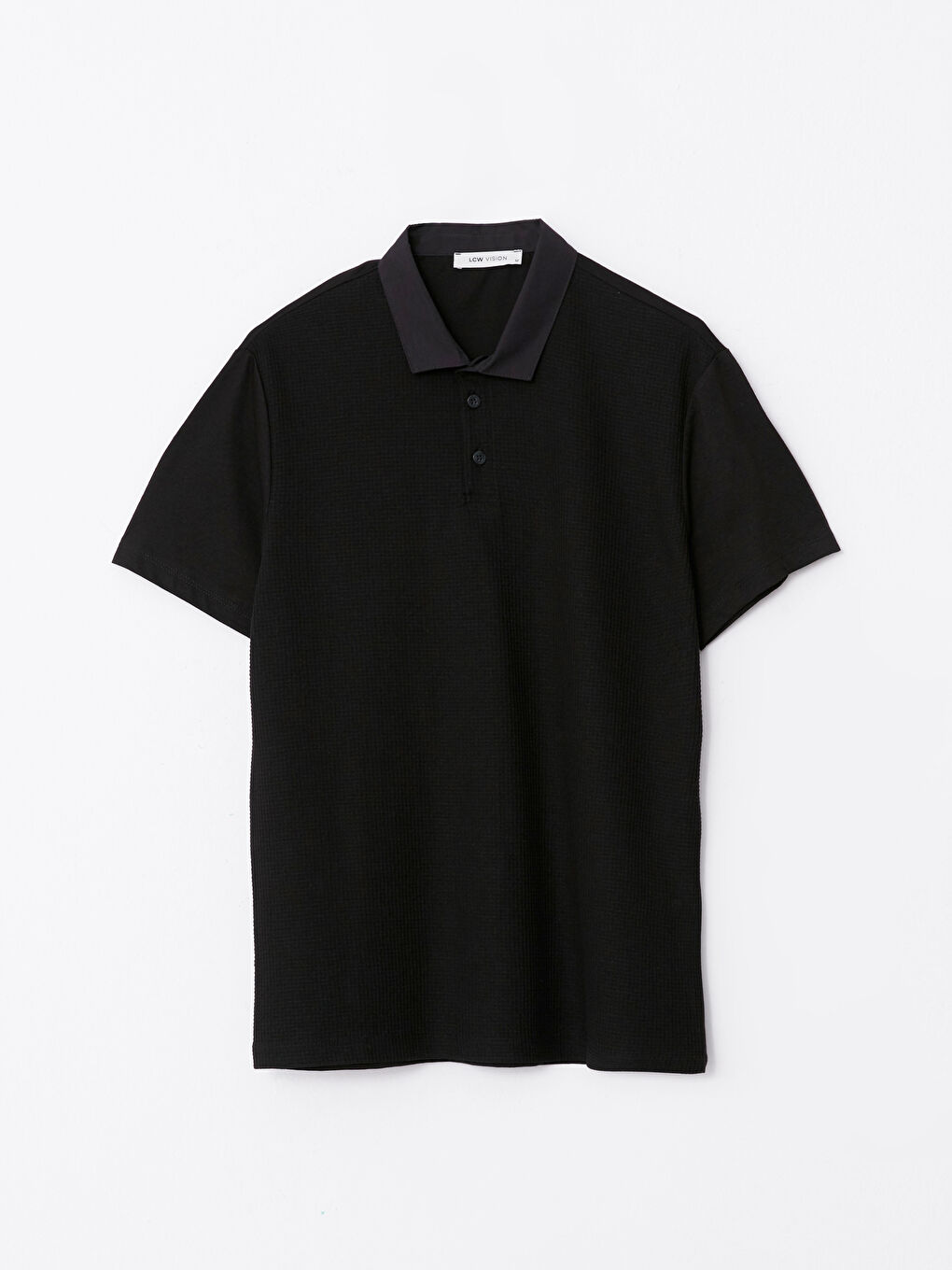 Ерлерге арналған поло жағалы қысқа жең футболка-5