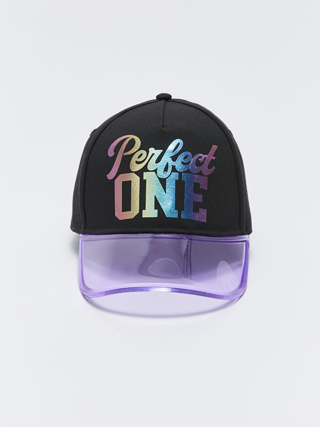 Siyah Yazı Baskılı Kız Çocuk Kep Şapka