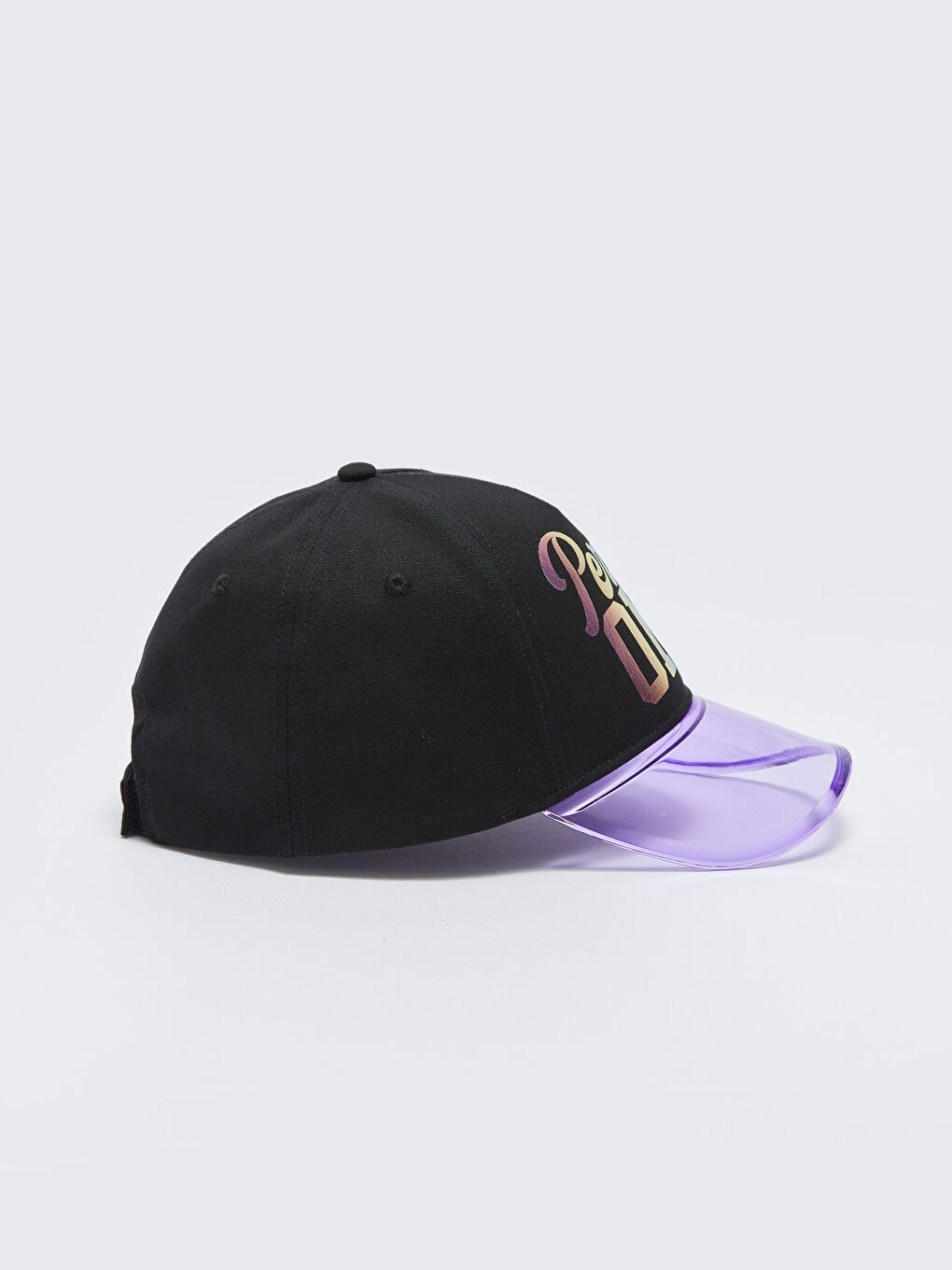 Siyah Yazı Baskılı Kız Çocuk Kep Şapka-2