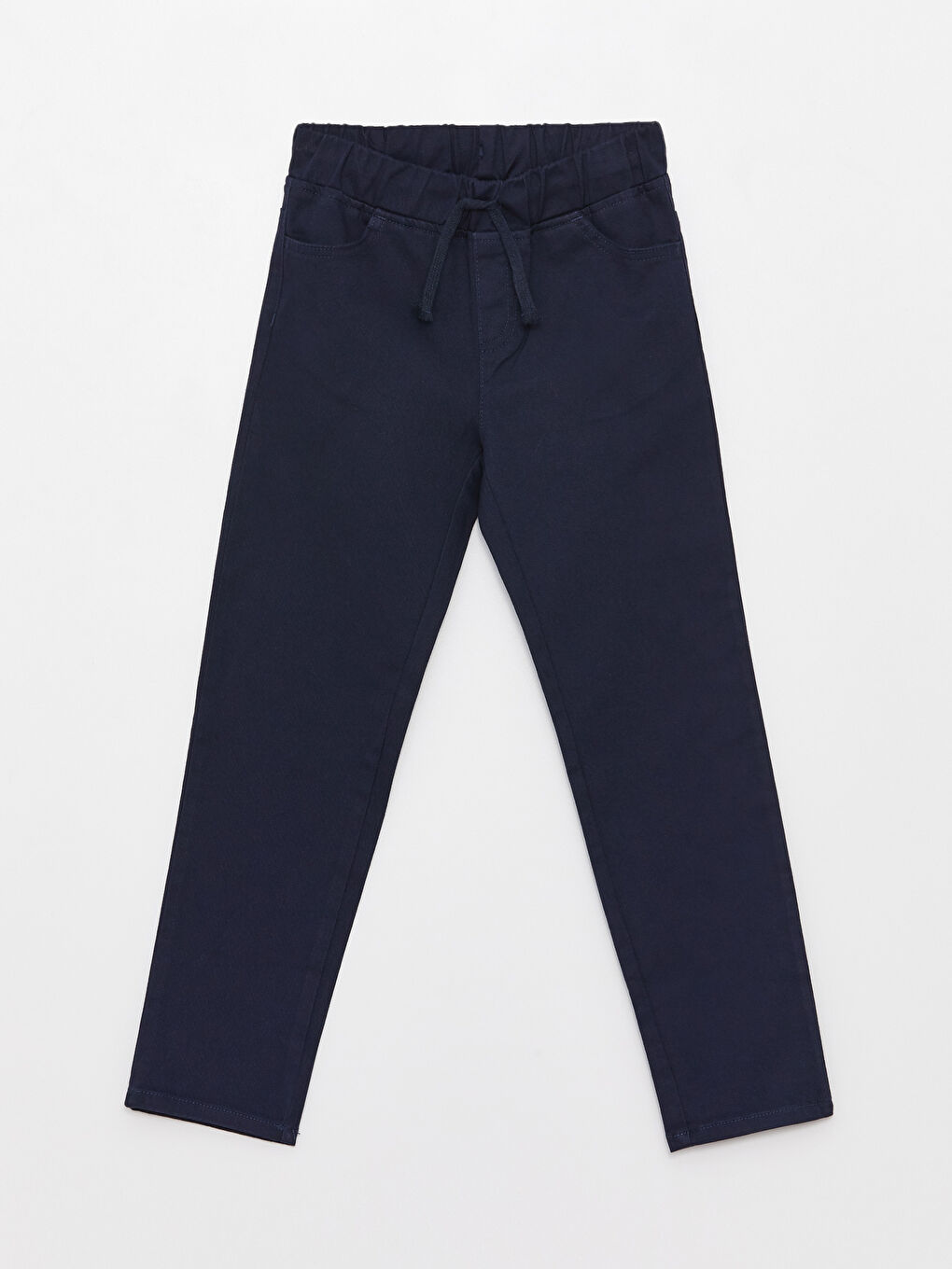 Elastic Waist Slim Fit Basic Boys Trousers